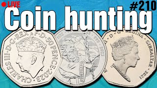 50p Coin Hunting  Live 210 [upl. by Holmen]