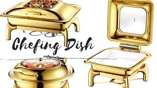 Setting up a chafing Dish for buffet  Comercial chefing Dish  Buffet set [upl. by Leonanie]