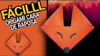 Raposa de origami Como fazer cara raposa de origami fácil passo a passo Dobradura [upl. by Hezekiah]