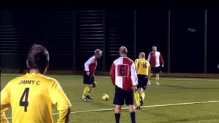 HD AMAZING 5ASide Goal By Paul Scholes Over the half way line [upl. by Millford]