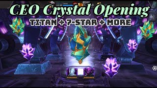 1000000 CEO Luck Crystal Opening Titan  7 Star  4 6 featured Crystals and more MCOC [upl. by Acissej434]