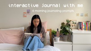 morning journaling prompts for gratitude clarity productivity  interactive journal with me [upl. by Hayton]