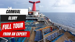 Carnival Glory Full Tour 2024  Port Canaveral Bahamas Cruises [upl. by Enitsua402]