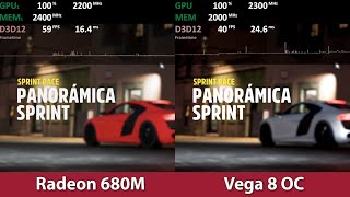 Radeon 680M RDNA 2 vs Vega 8 OC iGPU Comparison in Forza Horizon 5 Ryzen 7 6800H vs 5700G OC [upl. by Ruffin]