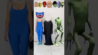 Huggy Wuggy VS Spiderman VS Hulk Wrong heads shorts by Leisi Crazy [upl. by Yuri]