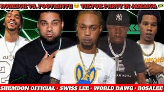 ROMEICH VS FOOTAHYPE 👀 SWISS LEE TIKTOK PARTY 🎂• SHEMDON OFFICIAL • WORLD DAWG • ROSA LEE [upl. by Assenar]