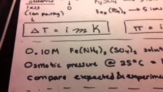 Vant Hoff factor and Colligative Properties for Electrolyte Solutions [upl. by Eisele]