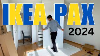 How to Assemble NEW IKEA PAX WARDROBE 2024  Part 3  SLIDING DOORS [upl. by Macario]