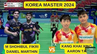 MSohibul FikriDaniel Marthin INA Vs Kang Khai XingAaron Tai MAS  KOREA MASTER 2024 [upl. by Mimi]