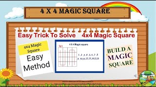 4x4 magic square easiest way to solve [upl. by Illoh875]