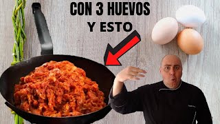 🔴Con 3 HUEVOS  CHORIZO  RECETA FÁCIL RÁPIDA Y DELICIOSA ¡Ni te imaginas lo bueno que está🤤 [upl. by Nemlaz952]