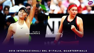 Maria Sharapova vs Jelena Ostapenko  2018 Internazionali BNL dItalia Quarterfinals [upl. by Ybab]