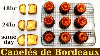 Caneles Experiment No Beeswax No Copper Mold No 48hr Resting [upl. by Adnohsat41]