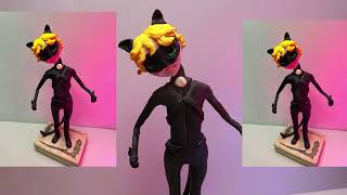 Miraculous Noir Cat Super easy Step by Step tutorial [upl. by Acinomal]