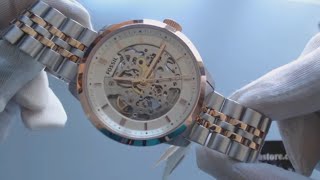 Mens Fossil Townsman Steel Automatic Skeleton Watch ME3075 [upl. by Aissatan812]