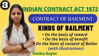 Kinds of Bailment  Contract of Bailment Contract Act 1872 [upl. by Tripp607]