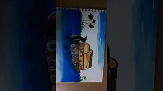 Houseboat 🛥️⛵ drawing art [upl. by Cyndie]