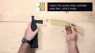 QuikDrive  User Guide How to insert and remove collated screw strip [upl. by Nelyak]