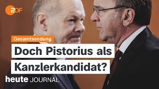 heute journal vom 14112024 KFrage bei der SPD Boris Pistorius Matt Gaetz wird USJustizminister [upl. by Enniotna399]