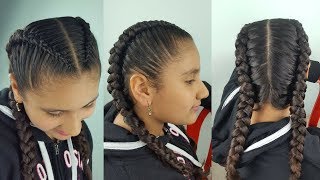 TRENZAS BOXEADORA  BOXER BRAIDS  TRENZAS HOLANDESAS  HOW TO CORNROW  DIANA ROJAS [upl. by Norene]