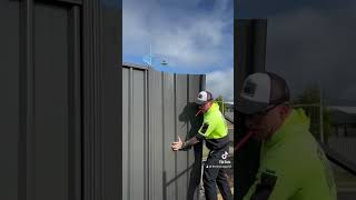 Colorbond fence install fencebuilding diy construction work homeimprovement howto [upl. by Morty]