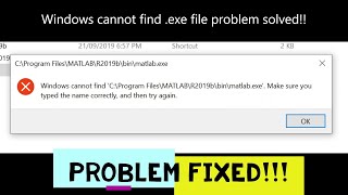 Problem Solved  Windows cannot find exe file Make sure you typed the name correctly [upl. by Mellisent]