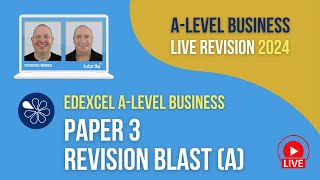 Edexcel Paper 3 Revision Blast A  ALevel Business Revision for 2024 [upl. by Yenoh]