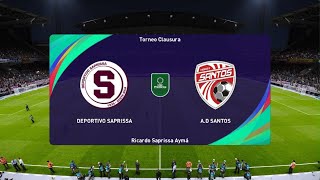 Modo carrera jugador liga Promerica Deportivo Saprissa vs Santos de Guapiles [upl. by Ahsinac]