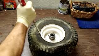 Installing Inner Tubes On Your Riding Mower Tires [upl. by Blondelle]