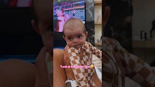 Baby Dances To Daddy Singing [upl. by Yentirb883]