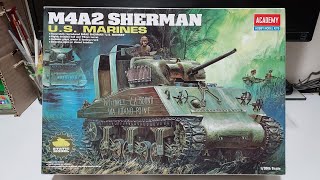 Academy 135 Sherman M4A2 MARINES [upl. by Nnaitsirhc636]