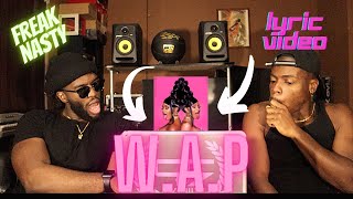 Cardi B  WAP feat Megan Thee Stallion Official Lyric Video FUNNY REACTION [upl. by Rehtnug865]