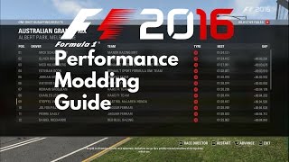 F1 2016 Manual Performance Modding Tutorial InDepth [upl. by Sokul]