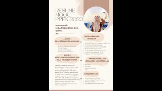 RESUME JURNAL MOOC PPPK 2023 F4 [upl. by Finzer]