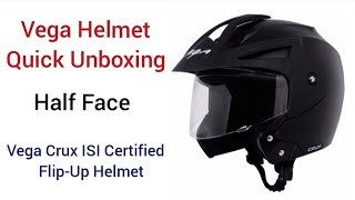 Vega helmet Quick Unboxing Crux ISI Certified FlipUp Helmet Unboxing [upl. by Ellecrad986]