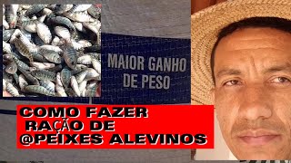 COMO FAZER RAÇÃO DE ALEVINOS DE PEIXES [upl. by Raskind]