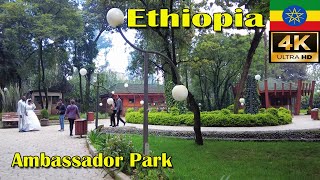 አምባሳደር ፓርክ Walking tour in Ambassador Park Addis Ababa Ethiopia [upl. by Whiney]