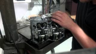 Helicoiling exhaust studs on a Subaru EJ25 SOHC twin port cylinder head Part 1 [upl. by Narud]