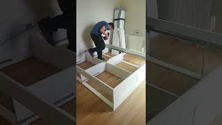 Montage rapide lit BRIMNES Ikea 160x200 avec rangement [upl. by Cicero]