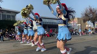 Monache High School Cheer  Porterville Christmas Parade 1142021 [upl. by Kilgore]