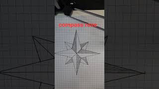 💥 compass rose 💥 art 3dillusion youtubeshorts drawing opticalillusion 3dart 3ddrawing 3d [upl. by Jackson]