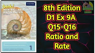 Q15Q16  Ex9A  D18th edition  Ratio and Rate  In Urdu Hindi [upl. by Lebam]