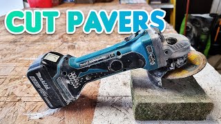 How To Cut Pavers With An Angle Grinder [upl. by Siloam]