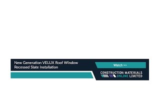 New Generation VELUX Roof Window Recessed Slate Installation [upl. by Spindell]