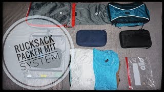 Rucksack packen  Packsysteme und Packhilfen [upl. by Ludlow]