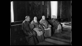 Rare scenes of consistory at the Vatican 1958 HD [upl. by Nadda]