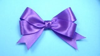 Как сделать БАНТИК ИЗ ЛЕНТЫ любого размера  Satin ribbon Bow  ✿ NataliDoma [upl. by Engle]