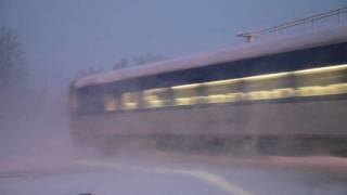 Amtrak 73 in the snow in Morrisville NC [upl. by Magdalena]