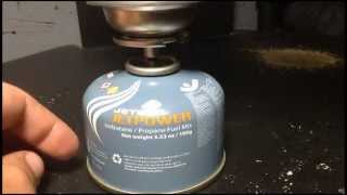 3 Refilling isobutane stove cartridges and a little about adapters on the cheap [upl. by Isak]