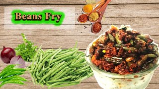 Beans Fry  Green Beans Fry Recipe [upl. by Yentirb]